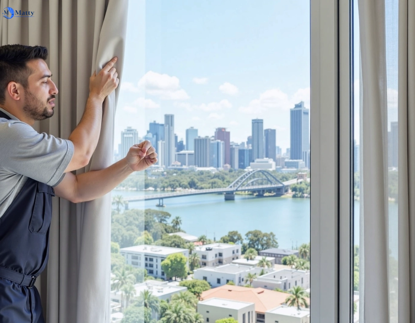 Professional curtain steam cleaning service strathpine QLD by Matty Curtain Cleaning