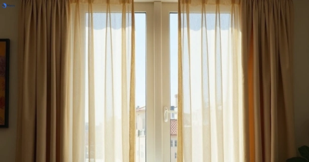 Dusty and dull curtains in strathpine before steam cleaning